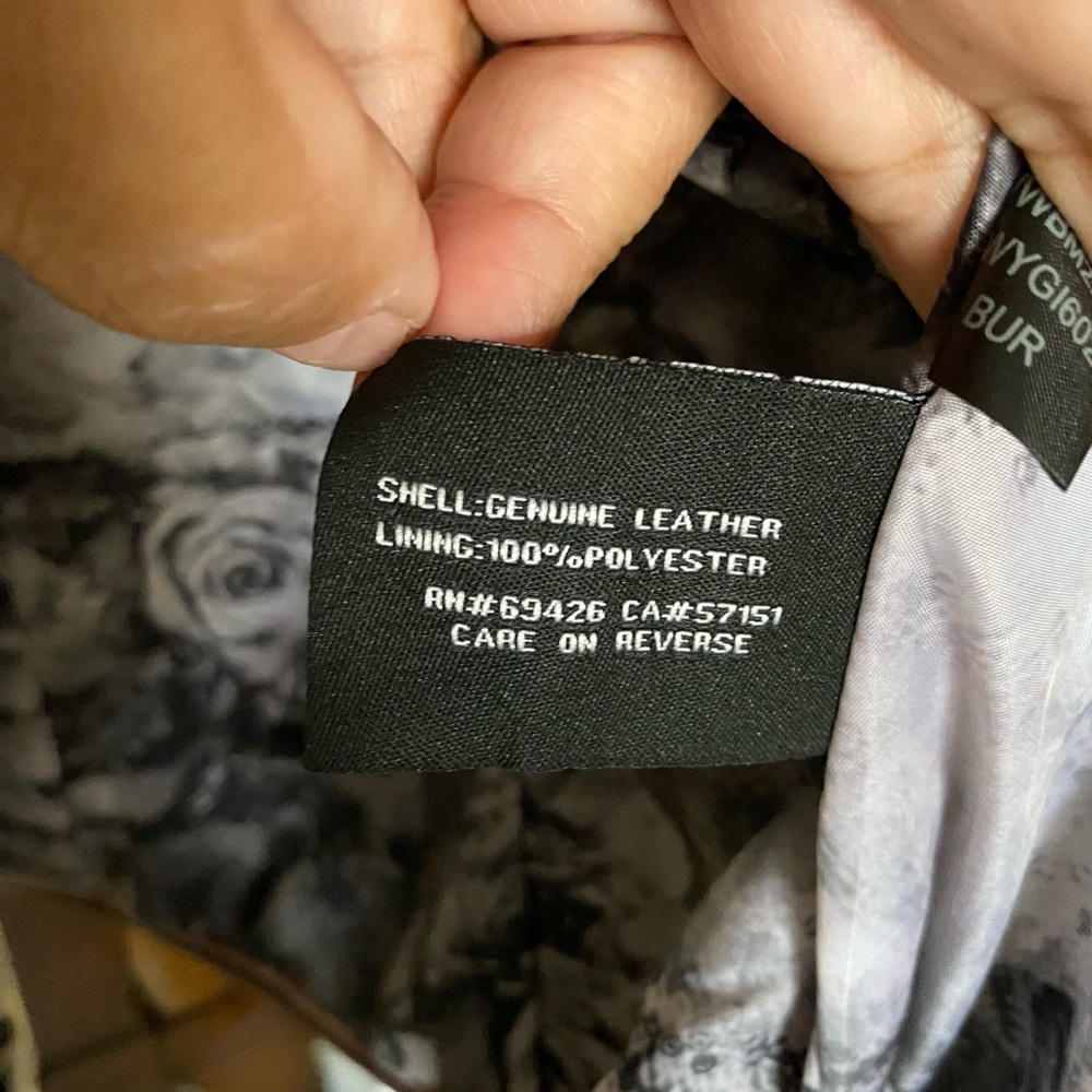 Black Rivet Genuine Leather Jacket - Picture 4 of 6